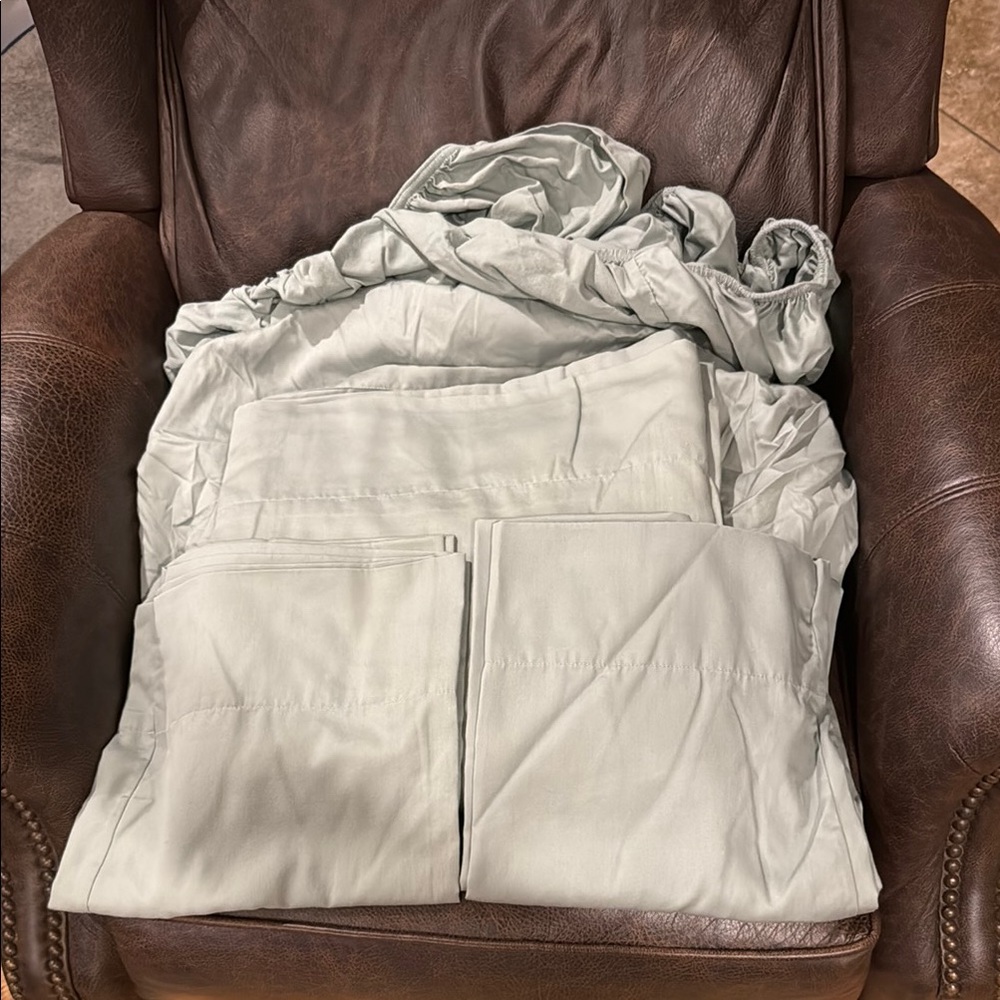 Studio by JcPenney Sage Green Satiny Soft King-size Bedding Collection